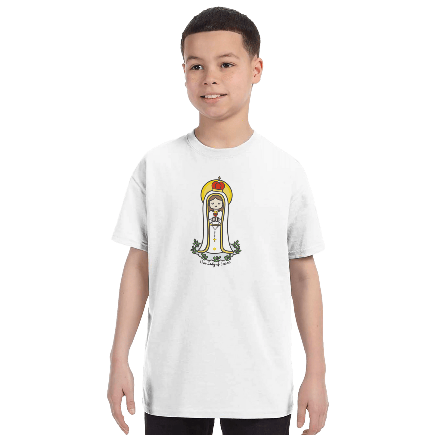Our Lady of Fatima Kids T-Shirt – Inspired by Little Artist Designs - Heart & Halo
