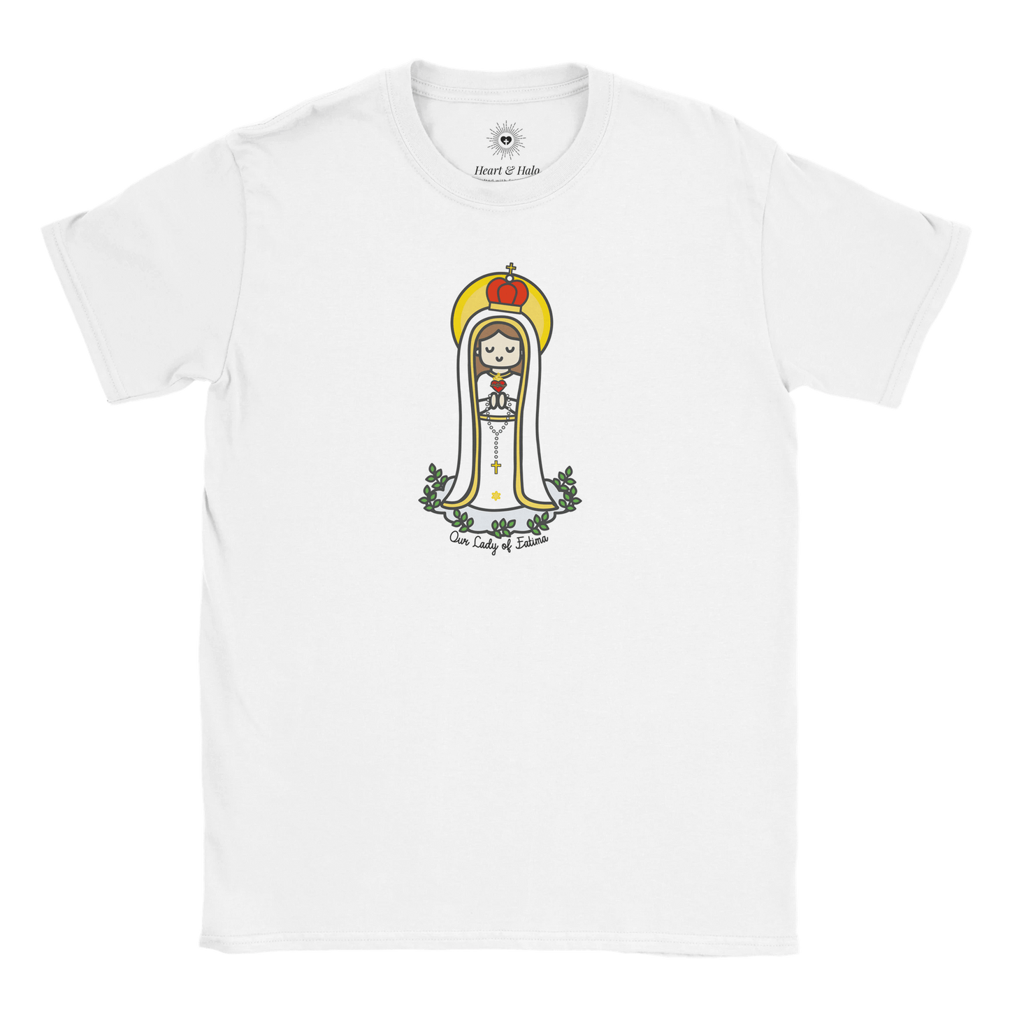 Our Lady of Fatima Kids T-Shirt – Inspired by Little Artist Designs - Heart & Halo