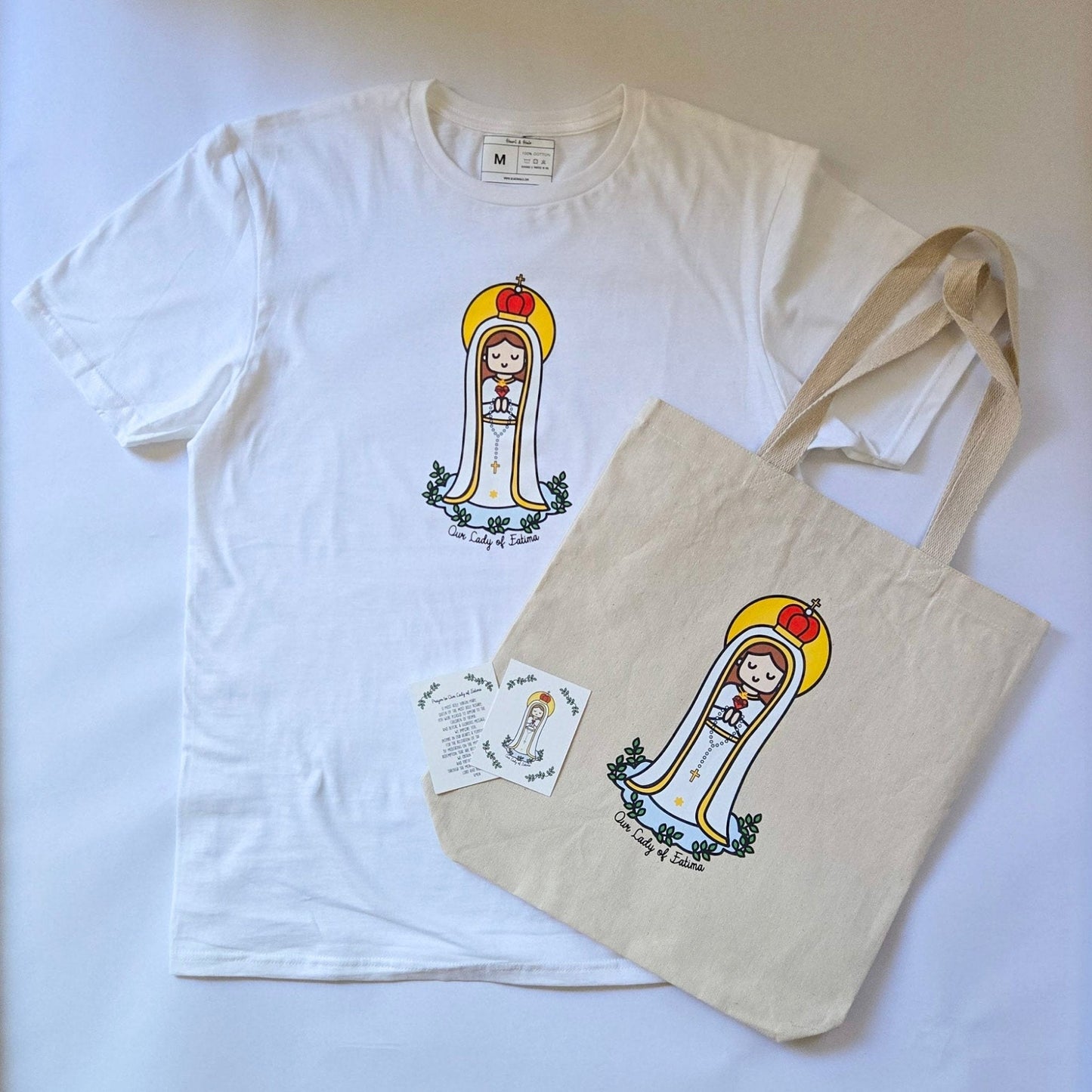 Our Lady of Fatima Tote Bag, Premium Quality - Heart & Halo