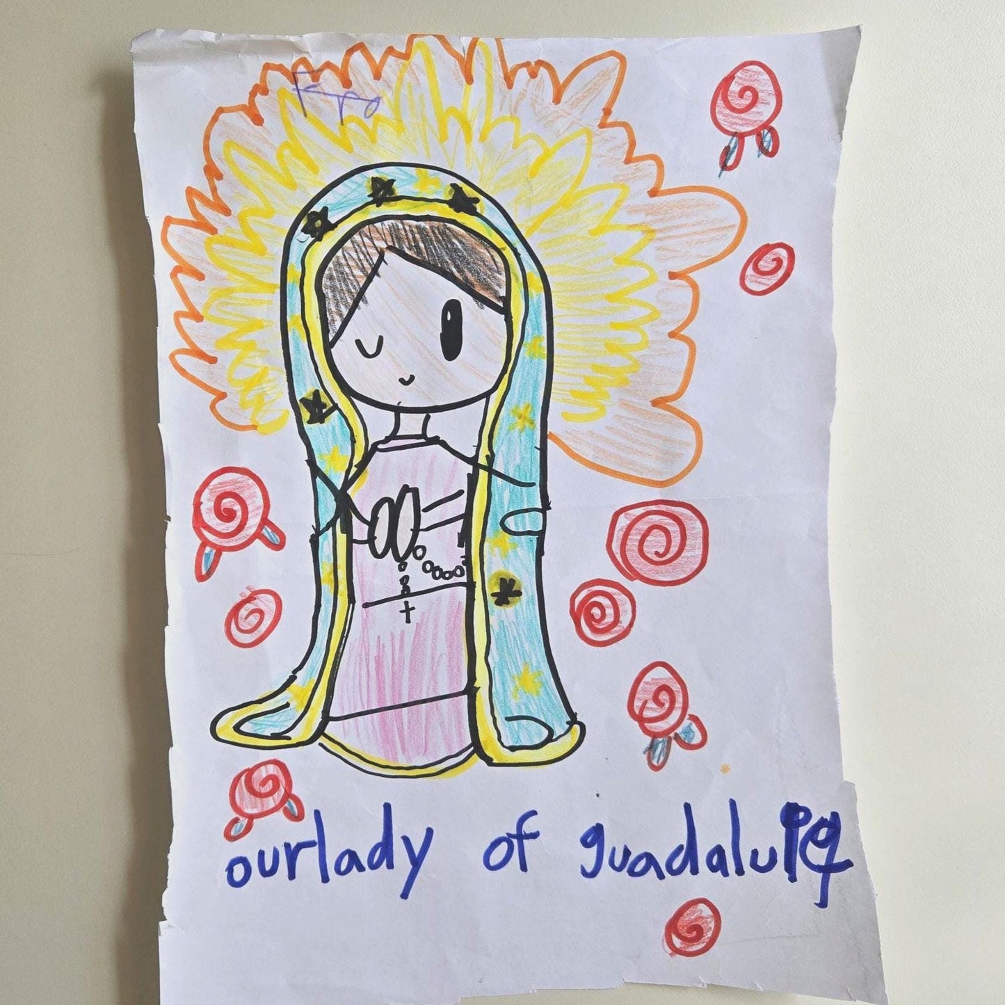 Our Lady of Guadalupe Cute Mini Tote Bag - Heart & Halo
