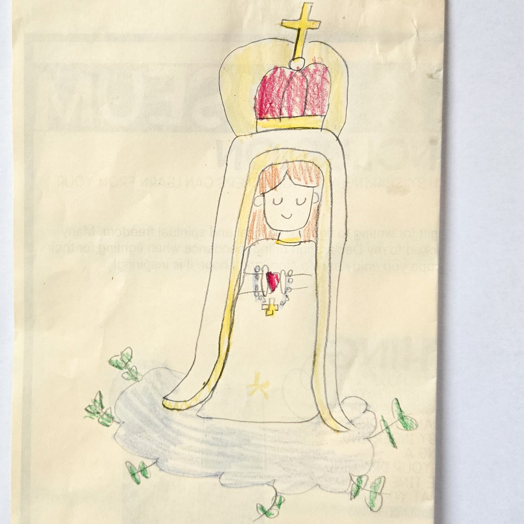 Our Lady of Fatima 3" Waterproof Sticker - Heart & Halo