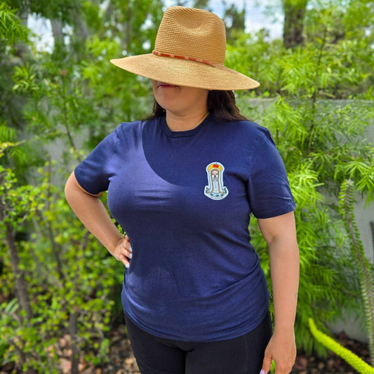 Our Lady of Fatima | Adult Cotton Crewneck T-Shirt | 20% Donation - Heart & Halo