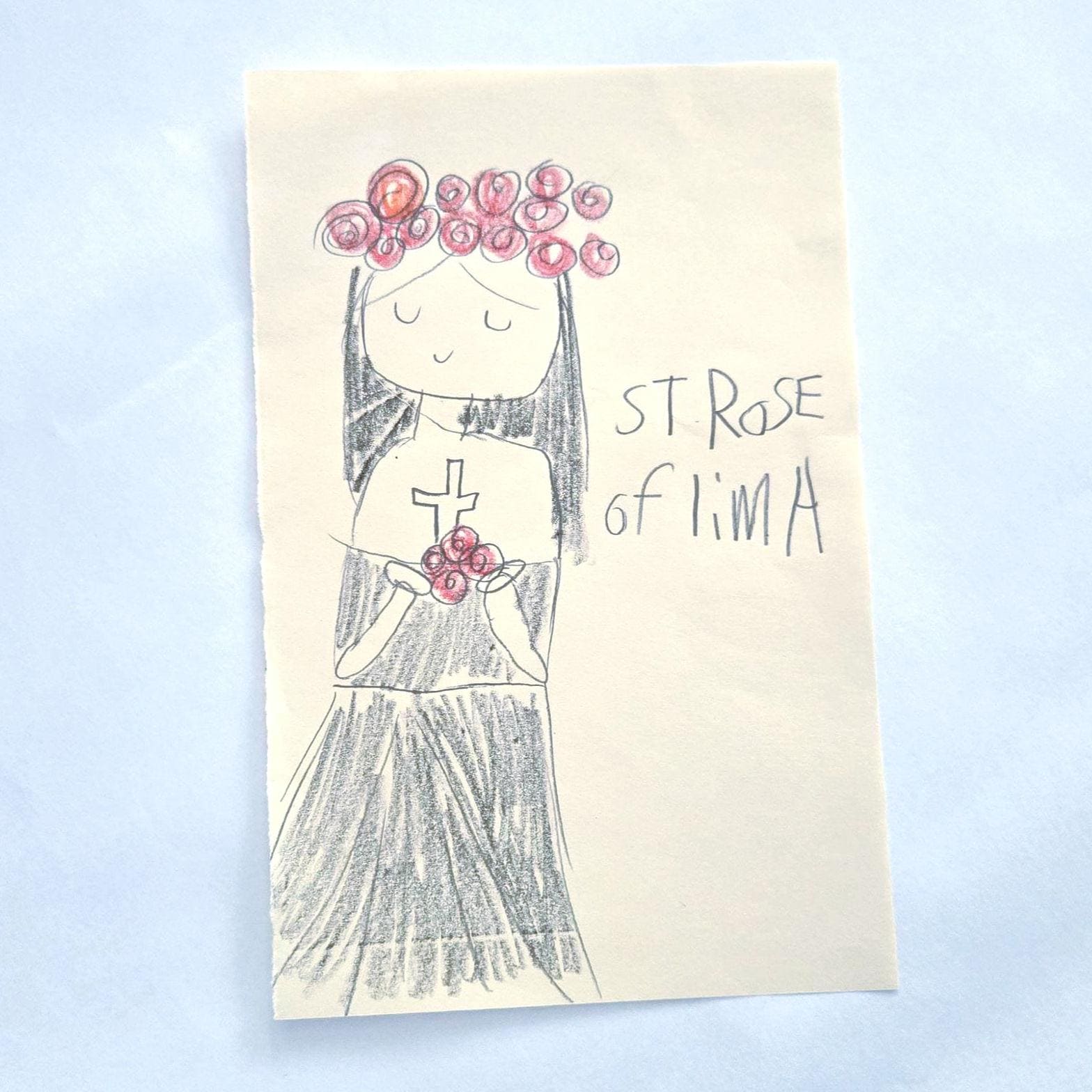 Our Little Summer Flowers of Faith 4" x 6" Sticker sheet - St. Juliana Falconieri, St. Mary Magdalene and St. Rosa of Lima. - Heart & Halo