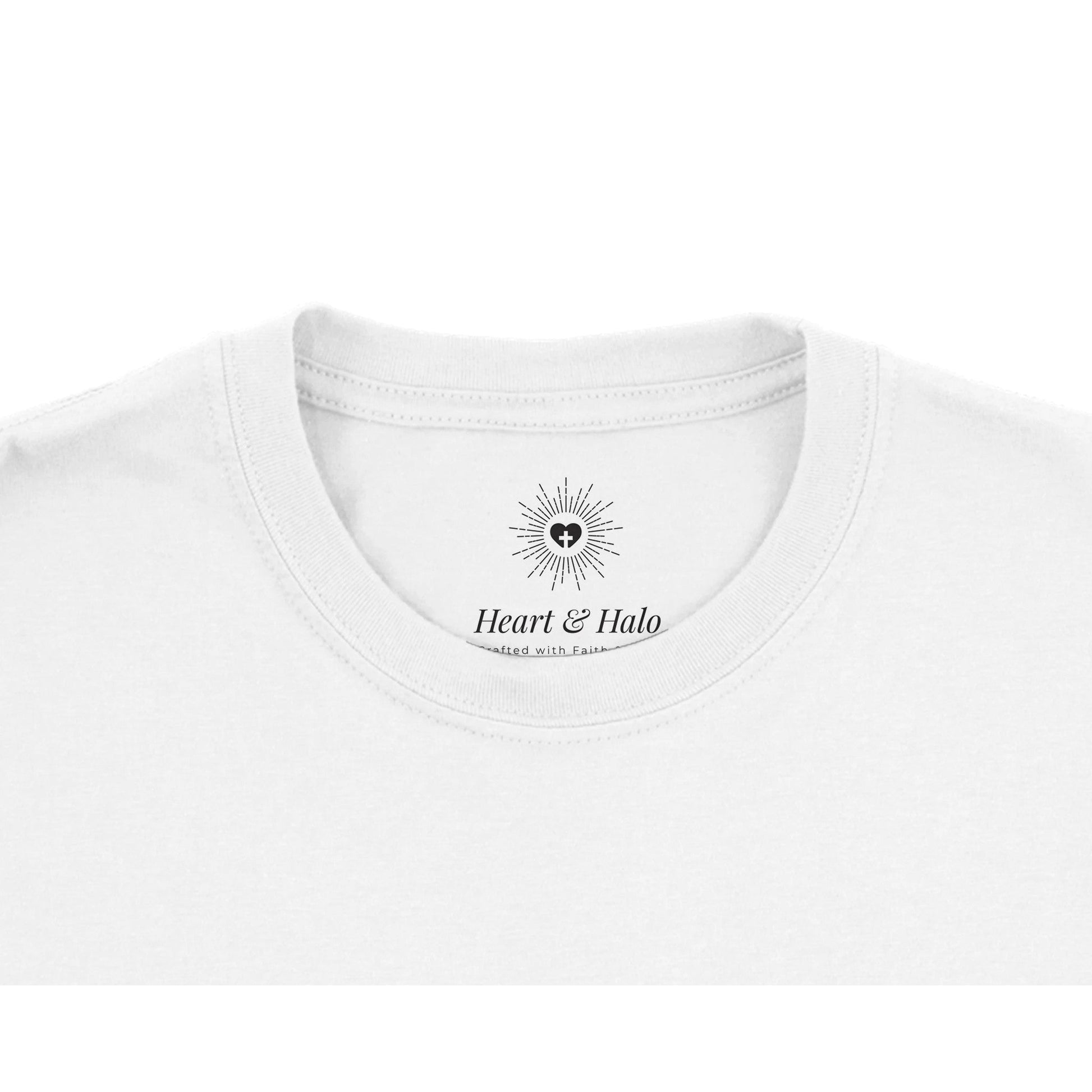 Saint Joan of Arc Youth Cotton Crewneck T-Shirt – 20% Donation, Art by Little Artist - Heart & Halo