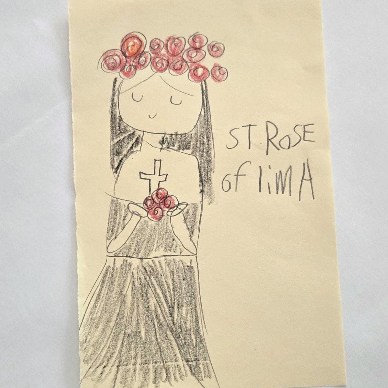 Saint Rose of Lima 3" Sticker - Heart & Halo