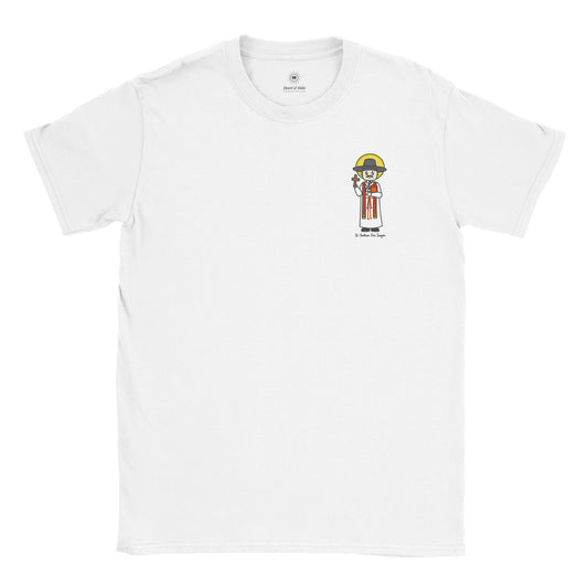 St. Andrew Kim Taegon Adult T-Shirt – Artistic Design Inspired by a Young Artist - Heart & Halo