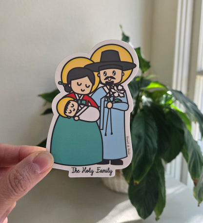 The Holy Family Korean 4" Waterproof Sticker - Heart & Halo